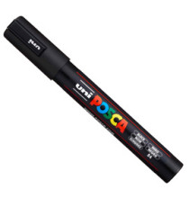 Marcatore a base d'acqua Uni Posca PC5M  - punta tonda media da 1,8mm a 2,5mm - nero - Uni Mitsubishi Marcatore a base d'acqua Uni Posca PC5M  - punta tonda media da 1,8mm a 2,5mm - nero - Uni Mitsubishi