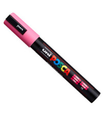 Marcatore a base d'acqua Uni Posca PC5M  - punta tonda media da 1,8mm a 2,5mm - rosa - Uni Mitsubishi Marcatore a base d'acqua Uni Posca PC5M  - punta tonda media da 1,8mm a 2,5mm - rosa - Uni Mitsubishi