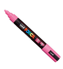 Marcatore a base d'acqua Uni Posca PC5M  - punta tonda media da 1,8mm a 2,5mm - rosa - Uni Mitsubishi Marcatore a base d'acqua Uni Posca PC5M  - punta tonda media da 1,8mm a 2,5mm - rosa - Uni Mitsubishi