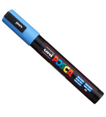 Marcatore a base d'acqua Uni Posca PC5M  - punta  tonda media da 1,8mm a 2,5mm - blu cielo - Uni Mitsubishi Marcatore a base d'acqua Uni Posca PC5M  - punta  tonda media da 1,8mm a 2,5mm - blu cielo - Uni Mitsubishi