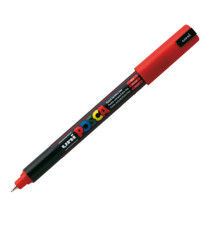 Marcatore a base d'acqua Uni Posca Pen PC1M - punta extra fine 0,7mm - rosso  - Uni Mitsubishi