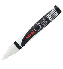 Marcatore a gesso liquido Uni Chalk Marker - punta tonda da 1,80 - 2,50 mm - bianco - Uni Mitsubishi Marcatore a gesso liquido Uni Chalk Marker - punta tonda da 1,80 - 2,50 mm - bianco - Uni Mitsubishi