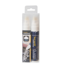 Marcatore a gesso liquido waterproof - punta fine 7,00 - 15,00 mm - bianco - Securit - conf. 2 pezzi Marcatore a gesso liquido waterproof - punta fine 7,00 - 15,00 mm - bianco - Securit - conf. 2 pezzi