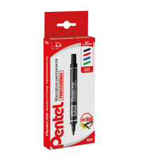 Marcatore permanente N50 - punta tonda - astuccio 4 colori assortiti - Pentel Marcatore permanente N50 - punta tonda - astuccio 4 colori assortiti - Pentel