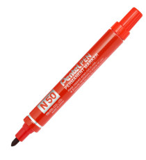 Marcatore permanente N50 - punta tonda - rosso - Pentel