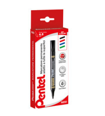 Marcatore permanente N850 - punta tonda - astuccio 4 colori assortiti - linea Amiko - Pentel Marcatore permanente N850 - punta tonda - astuccio 4 colori assortiti - linea Amiko - Pentel