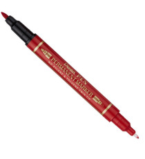 Marcatore permanente Twin tip - doppia punta fine-extra fine - rosso - Pentel