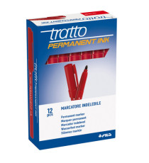 Marcatore Tratto Permanent Ink - punta tonda 2,00mm - rosso - Tratto - conf. 12 pezzi Marcatore Tratto Permanent Ink - punta tonda 2,00mm - rosso - Tratto - conf. 12 pezzi