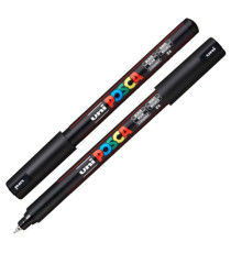 Marcatore Uni Posca PC1M - punta extra fine 0.7 mm - colori assortiti - Uni Mitsubishi - conf. 10 pezzi