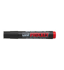 Marcatore Uni Prockey M126 - punta a scalpello da 1,00-5,70mm - rosso - Uni Mitsubishi