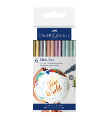 Marcatori - colori assoriti metallics - Faber-Castell - conf. 6 pezzi Marcatori - colori assoriti metallics - Faber-Castell - conf. 6 pezzi