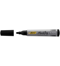 Marcatore permanente Marking 2000 - punta tonda 1,70mm - nero - Bic - conf. 12 pezzi