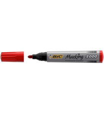 Marcatori permanente Marking a base d'alcool - punta tonda 1,70mm - rosso - Bic - conf. 12 pezzi Marcatori permanente Marking a base d'alcool - punta tonda 1,70mm - rosso - Bic - conf. 12 pezzi