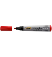 Marcatori permanente Marking a base d'alcool - punta tonda 1,70mm - rosso - Bic - conf. 12 pezzi Marcatori permanente Marking a base d'alcool - punta tonda 1,70mm - rosso - Bic - conf. 12 pezzi