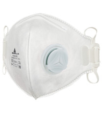 Mascherina filtrante FFP1 - con valvola - pieghevole verticalmente - monouso - Deltaplus - conf. 10 pezzi (imbustati sin