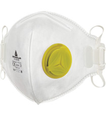 Mascherina filtrante FFP2 - con valvola - pieghevole verticalmente - monouso - Deltaplus - conf. 10 pezzi (imbustati sin