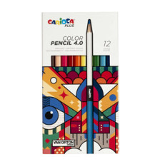 Matita colorata Color Pencil 4.0 - mina 4 mm - colori assortiti - Carioca Plus - conf. 12 pezzi Matita colorata Color Pencil 4.0 - mina 4 mm - colori assortiti - Carioca Plus - conf. 12 pezzi