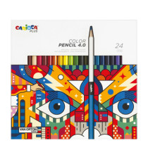 Matita colorata Color Pencil 4.0 - mina 4 mm - colori assortiti - Carioca Plus - conf. 24 pezzi Matita colorata Color Pencil 4.0 - mina 4 mm - colori assortiti - Carioca Plus - conf. 24 pezzi