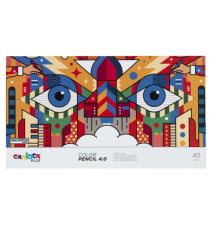 Matita colorata Color Pencil 4.0 - mina 4 mm - colori assortiti - Carioca Plus - conf. 40 pezzi