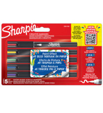 Marcatore acrilico - punta a pennello - colori assortiti - Sharpie - conf. 5 pezzi Marcatore acrilico - punta a pennello - colori assortiti - Sharpie - conf. 5 pezzi