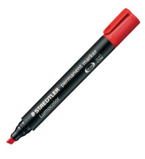 Marcatore Lumocolor Permanent 350 - punta a scalpello - tratto 2 - 5 mm - rosso - Staedtler Marcatore Lumocolor Permanent 350 - punta a scalpello - tratto 2 - 5 mm - rosso - Staedtler