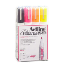 Marcatore per tessuto - punta tonda 2.0 mm - colori assortiti - Artline - conf. 4 pezzi Marcatore per tessuto - punta tonda 2.0 mm - colori assortiti - Artline - conf. 4 pezzi
