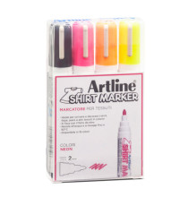 Marcatore per tessuto - punta tonda 2.0 mm - colori assortiti - Artline - conf. 4 pezzi