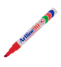 Marcatore permanente A 90 - punta scalpello - 2 - 5 mm - rosso - Artline