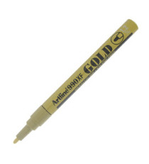 Marcatore permanente A 990 - a vernice - punta tonda fine - 1,2 mm - oro - Artline Marcatore permanente A 990 - a vernice - punta tonda fine - 1,2 mm - oro - Artline