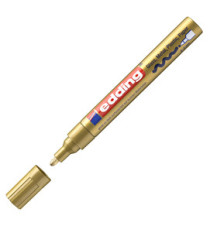 Marcatore permanente a vernice 750 - punta tonda - da 2 a 4 mm - oro - Edding Marcatore permanente a vernice 750 - punta tonda - da 2 a 4 mm - oro - Edding