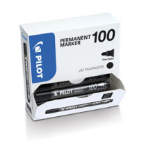Marcatore Permanente Markers 100 - punta tonda 4,5 mm - nero - Pilot - conf. 15 + 5 pezzi Marcatore Permanente Markers 100 - punta tonda 4,5 mm - nero - Pilot - conf. 15 + 5 pezzi