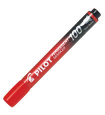 Marcatore Permanente Markers 100 - punta tonda 4,50mm - rosso - Pilot