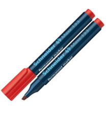 Marcatore permanente Maxx 133 - punta a scalpello -  tratto 1,00-4,00mm - rosso - Schneider Marcatore permanente Maxx 133 - punta a scalpello -  tratto 1,00-4,00mm - rosso - Schneider