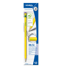 Matita di grafite Temagraph - gradazione 3B - Lyra - conf. 12 pezzi