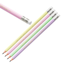 Matita Evolution Pastel - gradazione HB -  con gommino - colori assortiti - Bic - conf. 12 pezzi
