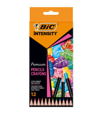 Matita Intensity Wood Premium - colori assortiti - Bic - conf. 12 pezzi