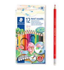 Matite colorate Noris 144 - cancellabili - colori assortiti - Staedtler - astuccio 12 pezzi Matite colorate Noris 144 - cancellabili - colori assortiti - Staedtler - astuccio 12 pezzi