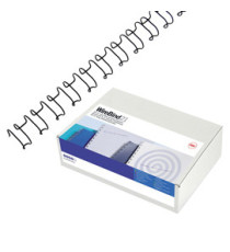 Dorsi spirale IbiWire - metallo - 21 anelli - 14 mm - argento - GBC - scatola 100 pezzi Dorsi spirale IbiWire - metallo - 21 anelli - 14 mm - argento - GBC - scatola 100 pezzi
