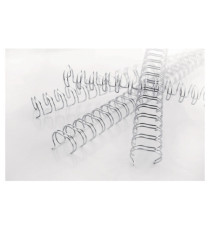 Dorsi WireBind per rilegatura - passo 3:1 - metallo - 34 anelli - 5 mm - argento - GBC - scatola 100 pezzi Dorsi WireBind per rilegatura - passo 3:1 - metallo - 34 anelli - 5 mm - argento - GBC - scatola 100 pezzi