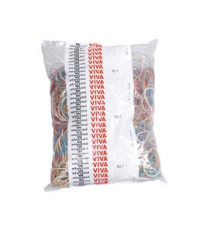 Elastici ad anello - misure e colori assortiti - 1 kg - gomma - Viva