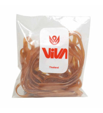 Elastici fettuccia - misure assortite - 80 gr - caucciù - avana - Viva