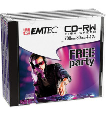 Emtec - CD-RW - ECOCRW80512JC - 80min/700mb Emtec - CD-RW - ECOCRW80512JC - 80min/700mb