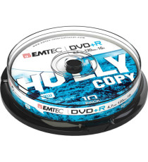 Emtec - DVD+R - registrabile, 4,7GB, 16x spindle - conf. 10 pz Emtec - DVD+R - registrabile, 4,7GB, 16x spindle - conf. 10 pz