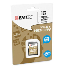 Emtec - SDHC Class 10 Gold + - ECMSD16GHC10GP - 16GB Emtec - SDHC Class 10 Gold + - ECMSD16GHC10GP - 16GB