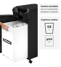 Distruggidocumenti AutoMax 350C - a frammenti - 68L - Fellowes Distruggidocumenti AutoMax 350C - a frammenti - 68L - Fellowes