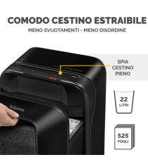 Distruggidocumenti LX-201 - a microframmenti - nero - Fellowes Distruggidocumenti LX-201 - a microframmenti - nero - Fellowes