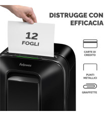 Distruggidocumenti LX-201 - a microframmenti - nero - Fellowes Distruggidocumenti LX-201 - a microframmenti - nero - Fellowes