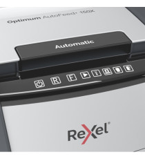 Distruggidocumenti Optimum AutoFeed+ 150X - a frammenti - Rexel Distruggidocumenti Optimum AutoFeed+ 150X - a frammenti - Rexel