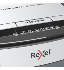 Distruggidocumenti Optimum AutoFeed+ 50X - a frammenti - Rexel Distruggidocumenti Optimum AutoFeed+ 50X - a frammenti - Rexel