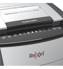 Distruggidocumenti Optimum AutoFeed+ 600M - a micro frammenti - Rexel Distruggidocumenti Optimum AutoFeed+ 600M - a micro frammenti - Rexel